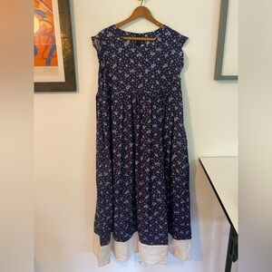 Comme des Garcons Navy Floral Kids Dress